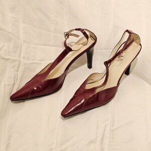 Chadwick's burgundy slingback style heel (size 8.5)